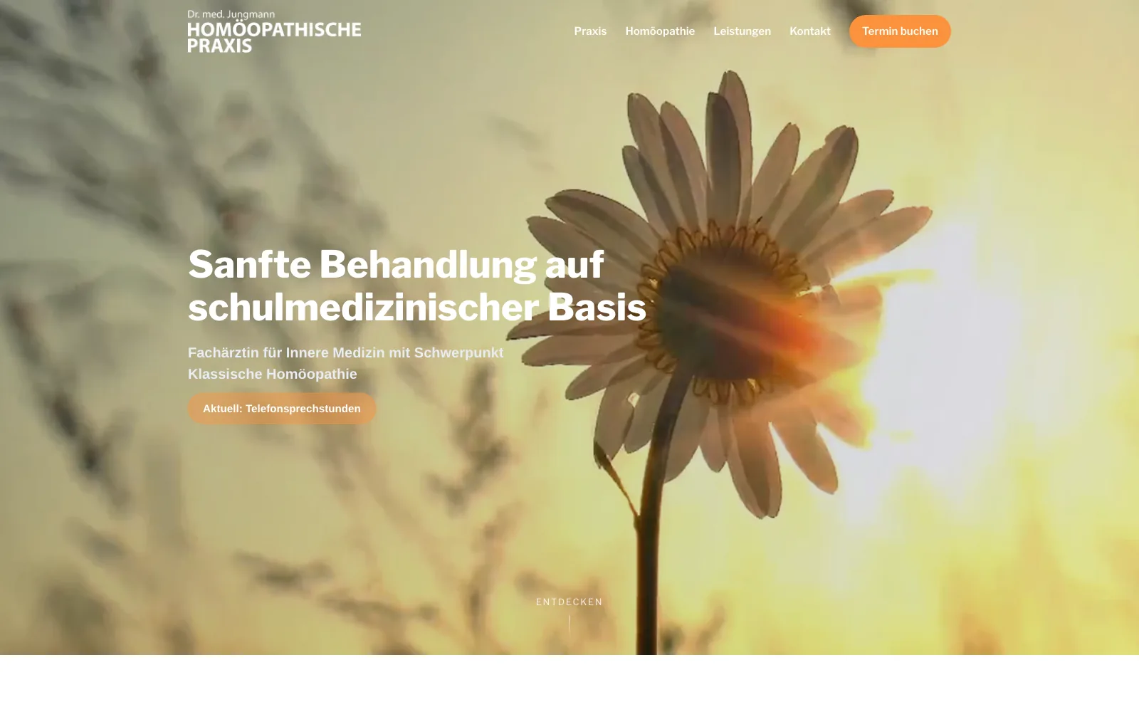 Websiteprojekt: Praxis Dr. Jungmann, Innere Medizin & Homöopathie