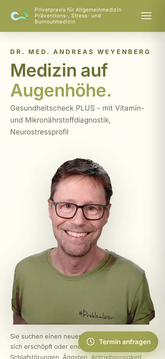 Website praevention-bonn.de mobil